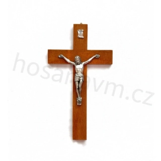 Dřevěný kříž (rovný, 16 cm) - stř. hnědá